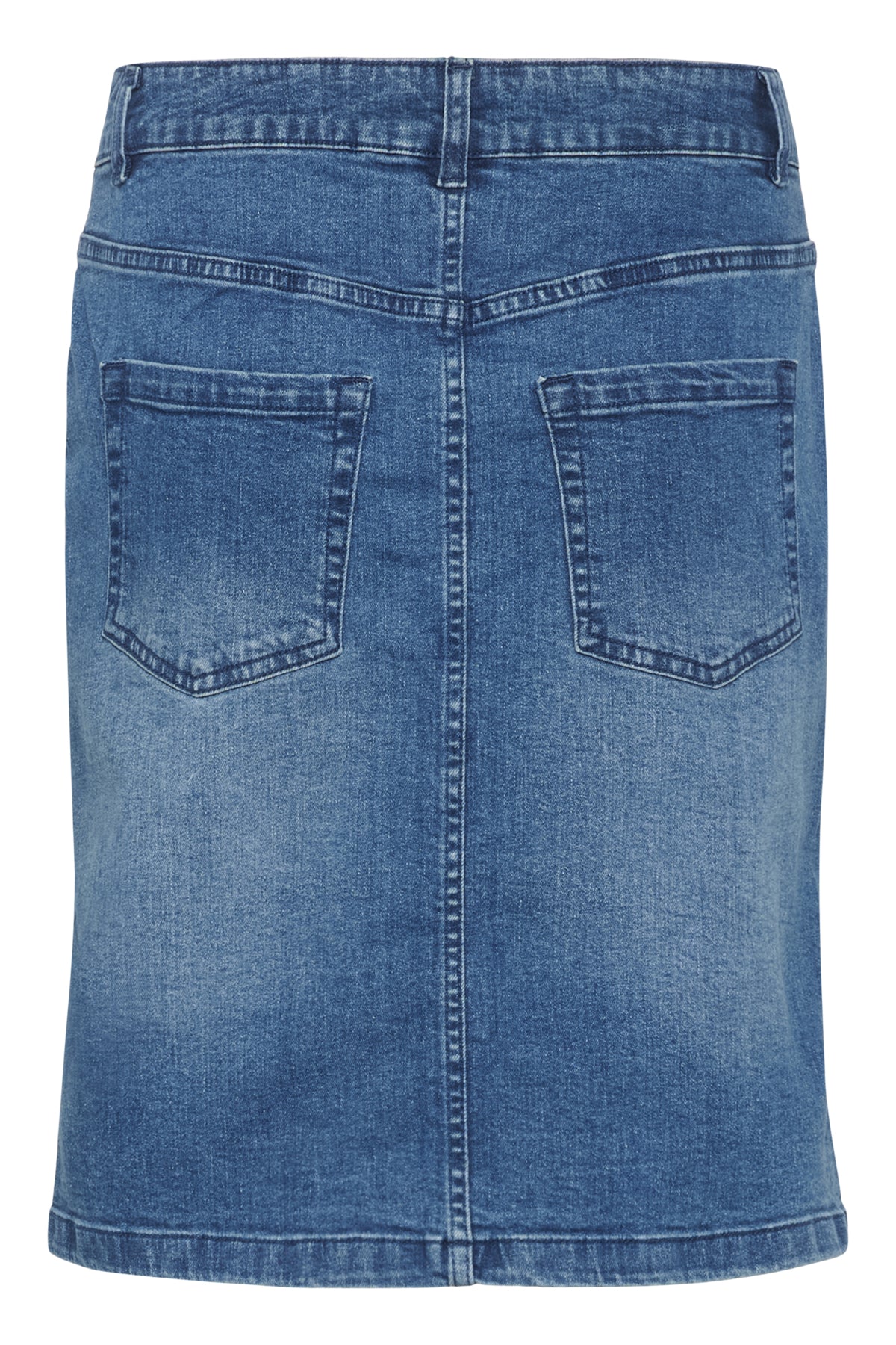 KAlaurine Jeans Skirt Washed/Destroyed Blue Denim - 10510761
