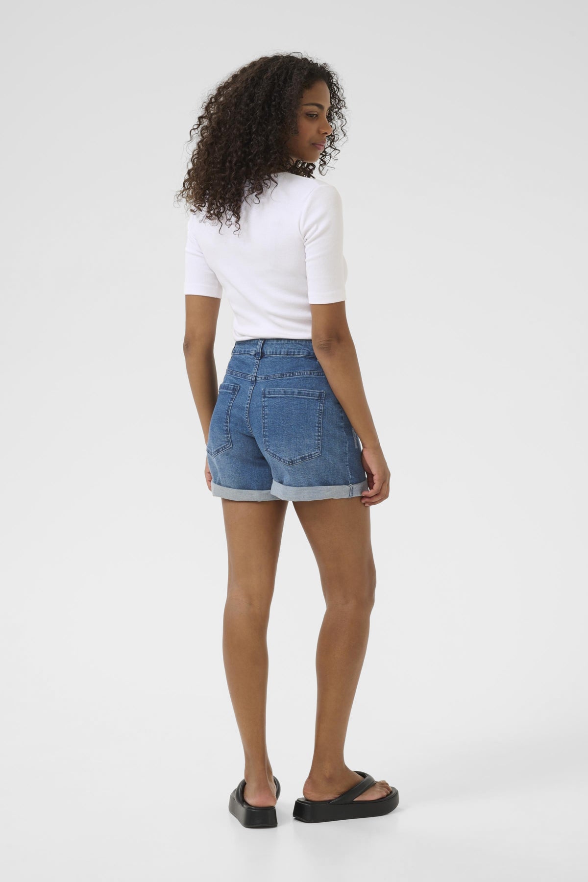 KAlaurine Jeans Shorts Washed/Destroyed Blue Denim - 10510768