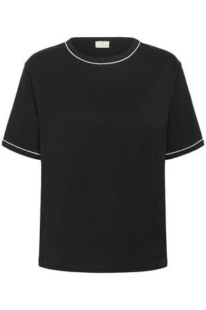 KAjamie T-Shirt Black Deep W. White Contrast - 10510871