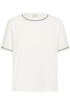 KAjamie T-Shirt Chalk W. Black Deep Contrast - 10510871