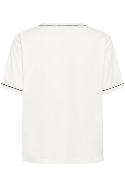 KAjamie T-Shirt Chalk W. Black Deep Contrast - 10510871 Thumbnail