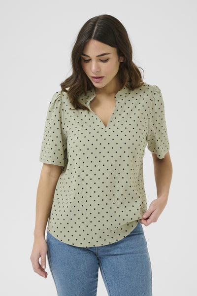 KArita Blouse Lily Pad/Black Deep Dot - 10510877 Thumbnail