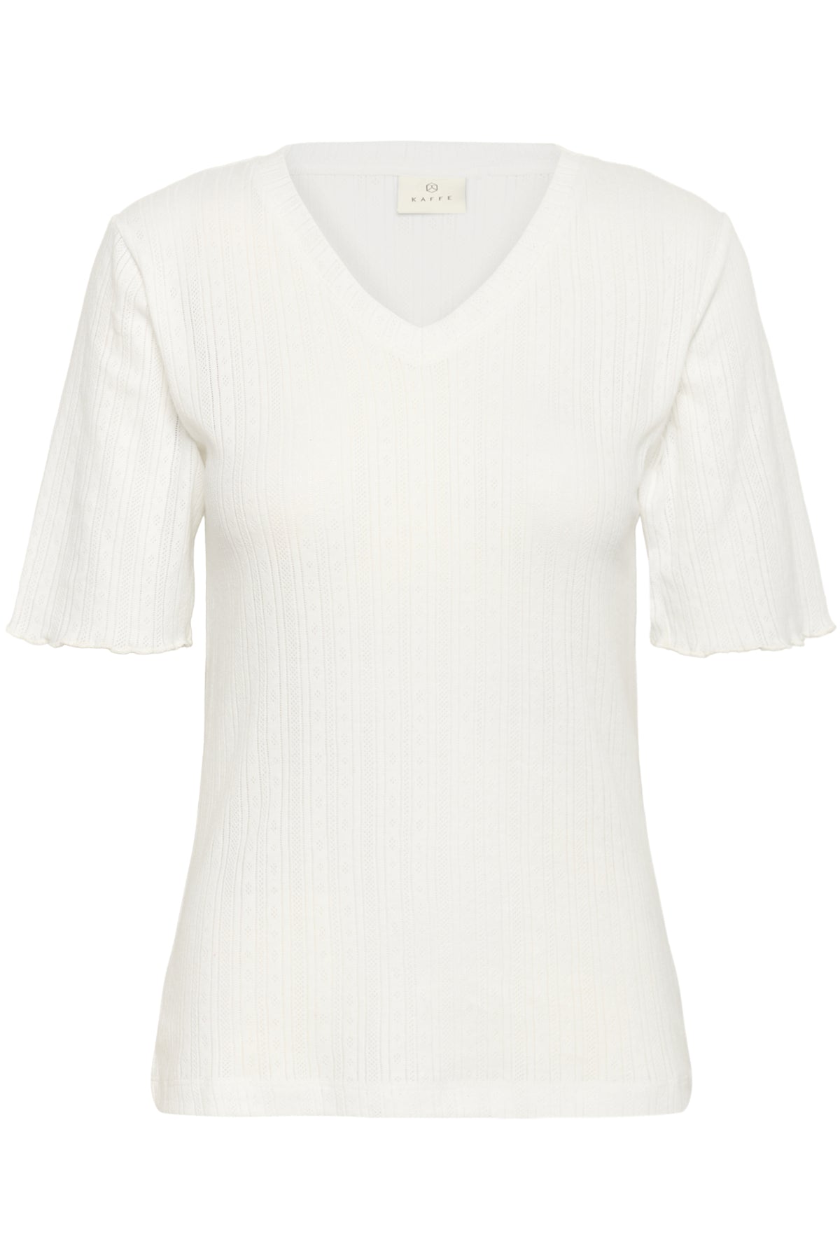 KAviba V-Neck T-Shirt Chalk - 10510882