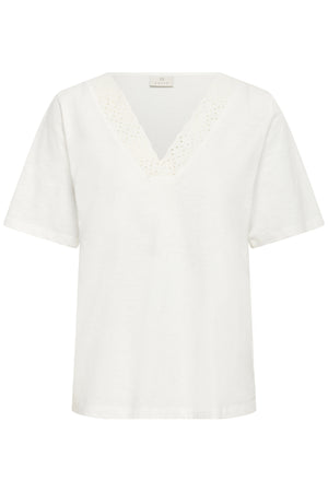 KAsofie Lace T-Shirt Chalk - 10510894