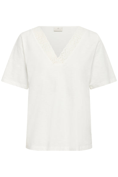 KAsofie Lace T-Shirt Chalk - 10510894 Thumbnail