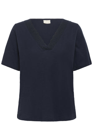 KAsofie Lace T-Shirt Midnight Marine - 10510894