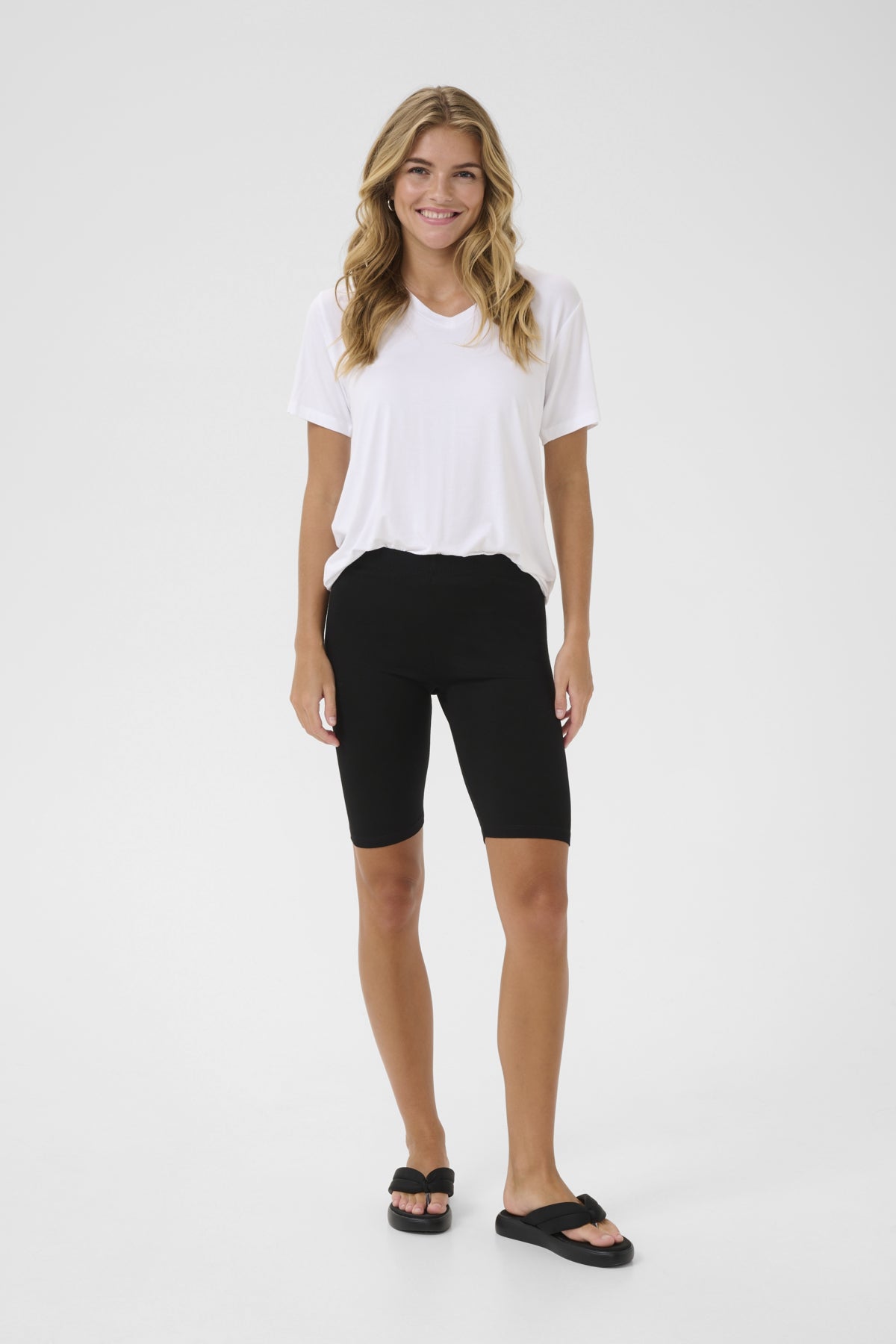 KAsally Solid Jersey Shorts Black deep - 10510926