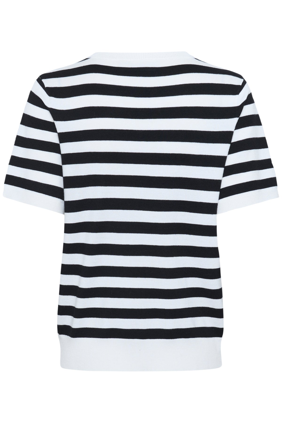 KAlava Short Sleeve Knit Chalk/Black Deep Stripe - 10510934