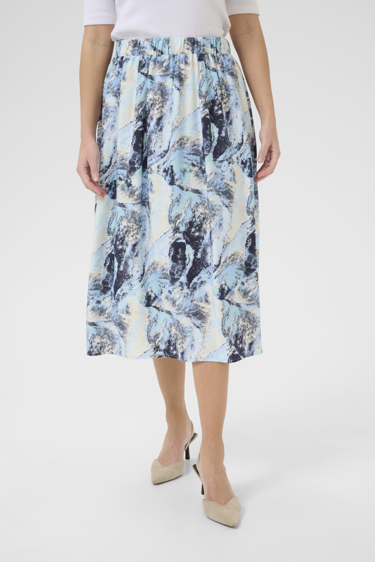 KAjasmin Skirt Blue Organic Print - 10510949