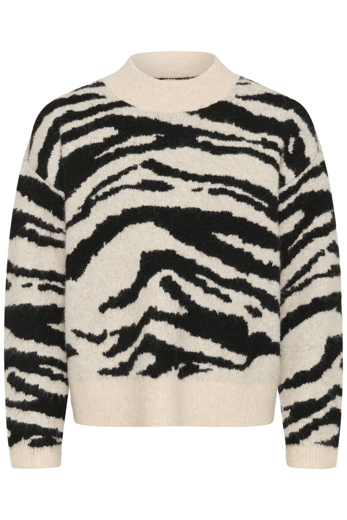 KAsandra Pullover LS Turtledove/Black Animal - 10511193