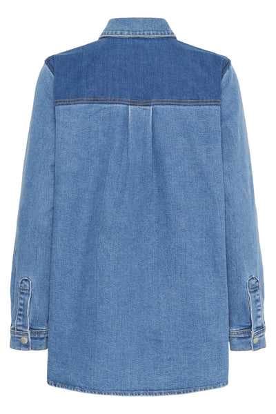 KAsandra Denim Shirt Light Blue Denim - 10552389 Thumbnail
