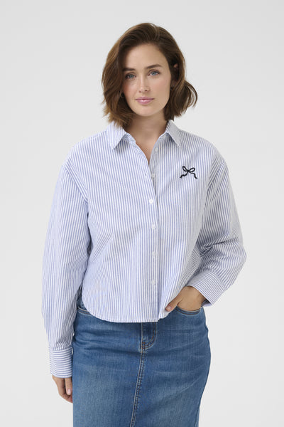 KAnelly Shirt Blue/White Stripe - 10552397 Thumbnail