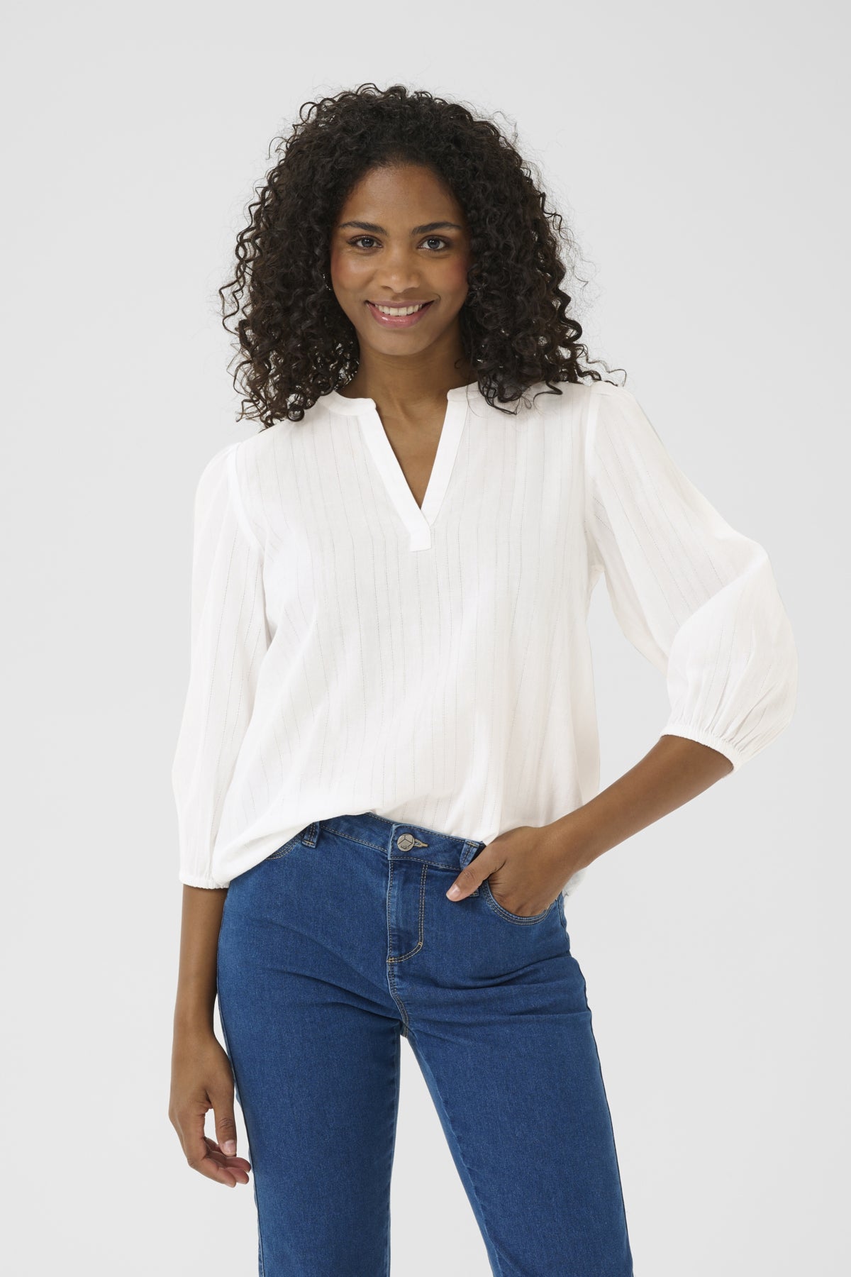 KAjollia Zia Blouse Chalk - 10552403