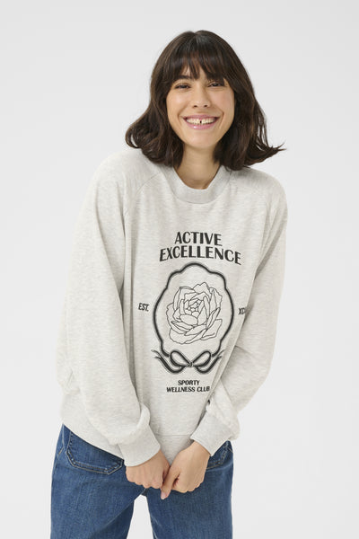 KAandrea Sweatshirt Light Grey Melange - 10552408 Thumbnail