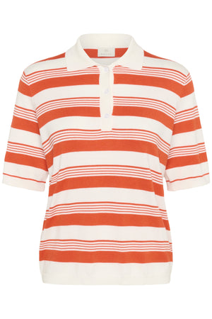 KAlizza Basic Polo Pullover Grenadien W. Chalk multi Strip - 10552426