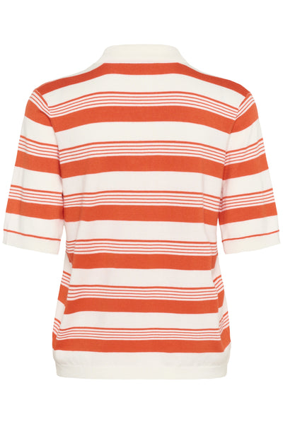 KAlizza Basic Polo Pullover Grenadien W. Chalk multi Strip - 10552426 Thumbnail