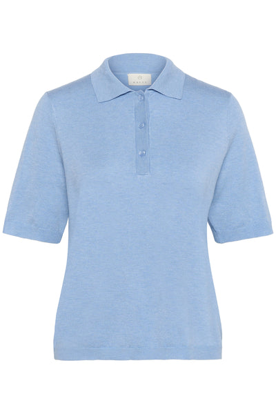 KAlizza Basic Polo Pullover Vista Blue Melange - 10552426 Thumbnail