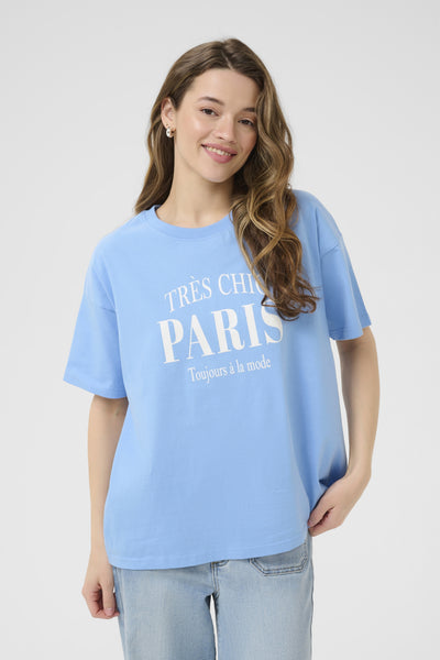 KAfreja T-Shirt Vista Blue W. Chalk Paris - 10552435 Thumbnail