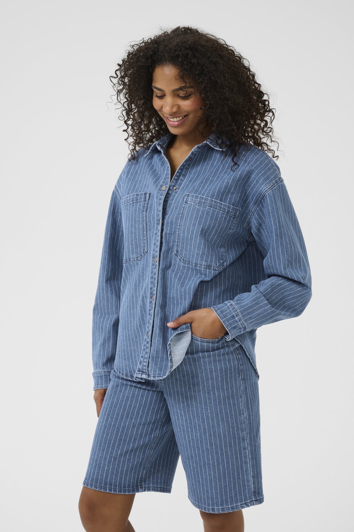 KAreece Denim shirt Medium Blue Denim Pinstripe - 10552457