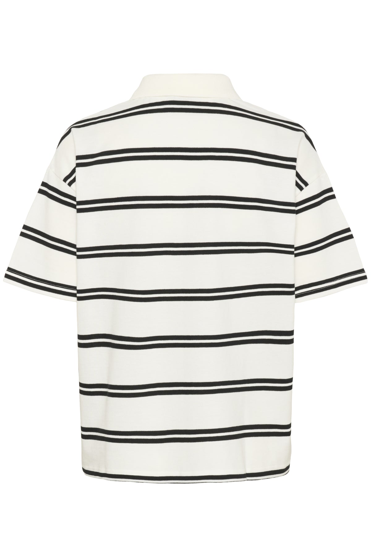 KApirrie Polo T-Shirt Chalk W. Black Twin Stripes - 10552460