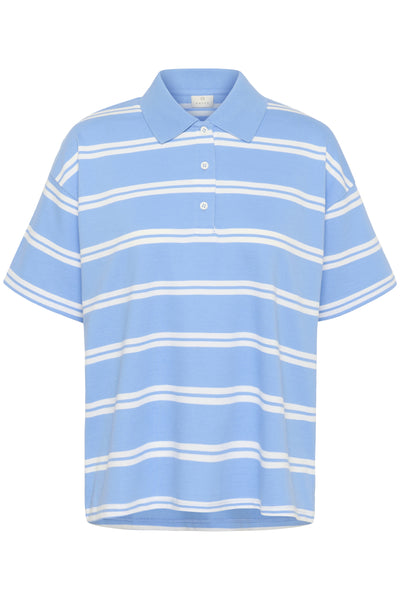 KApirrie Polo T-Shirt Vista Blue W. Chalk Twin strip - 10552460 Thumbnail