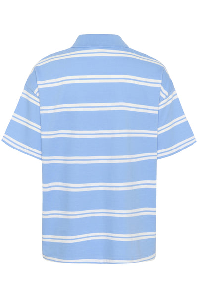 KApirrie Polo T-Shirt Vista Blue W. Chalk Twin strip - 10552460 Thumbnail