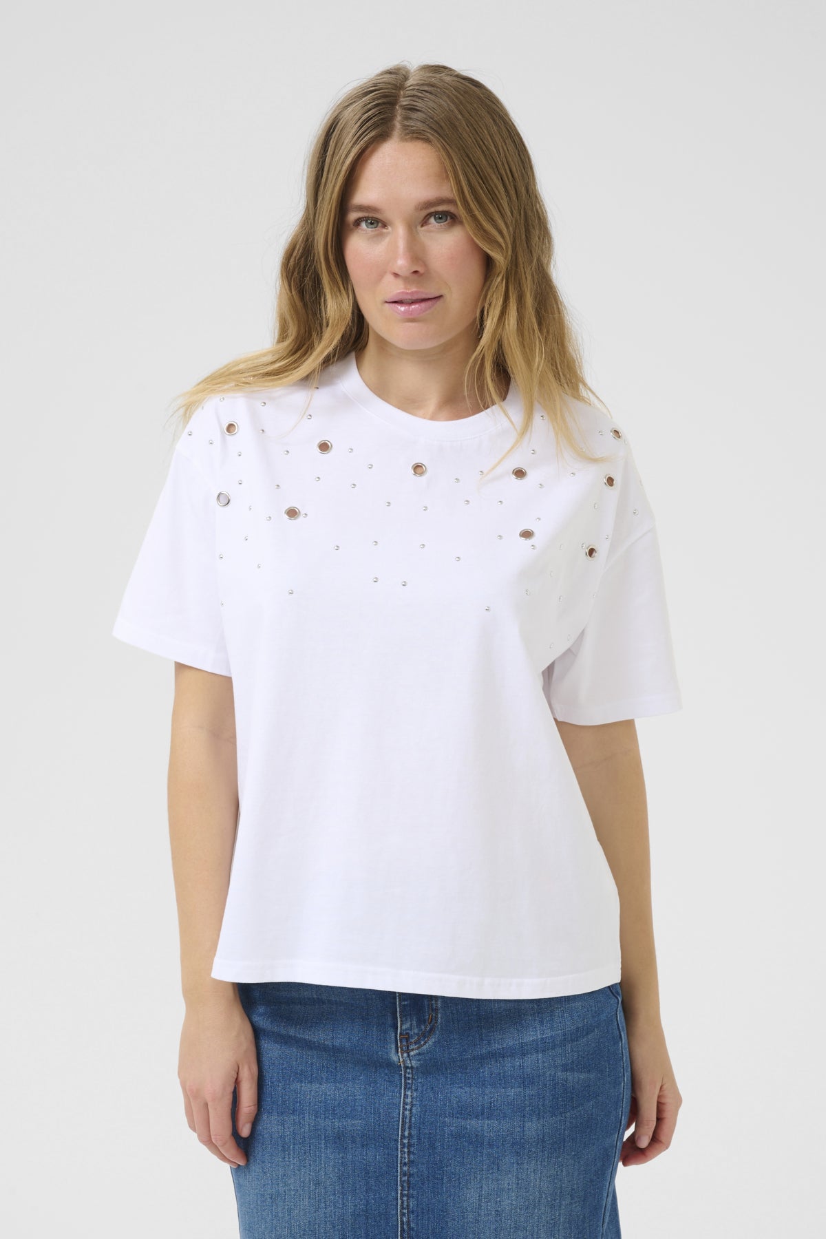 KAcleo Eyelets T-Shirt Optical White - 10552462