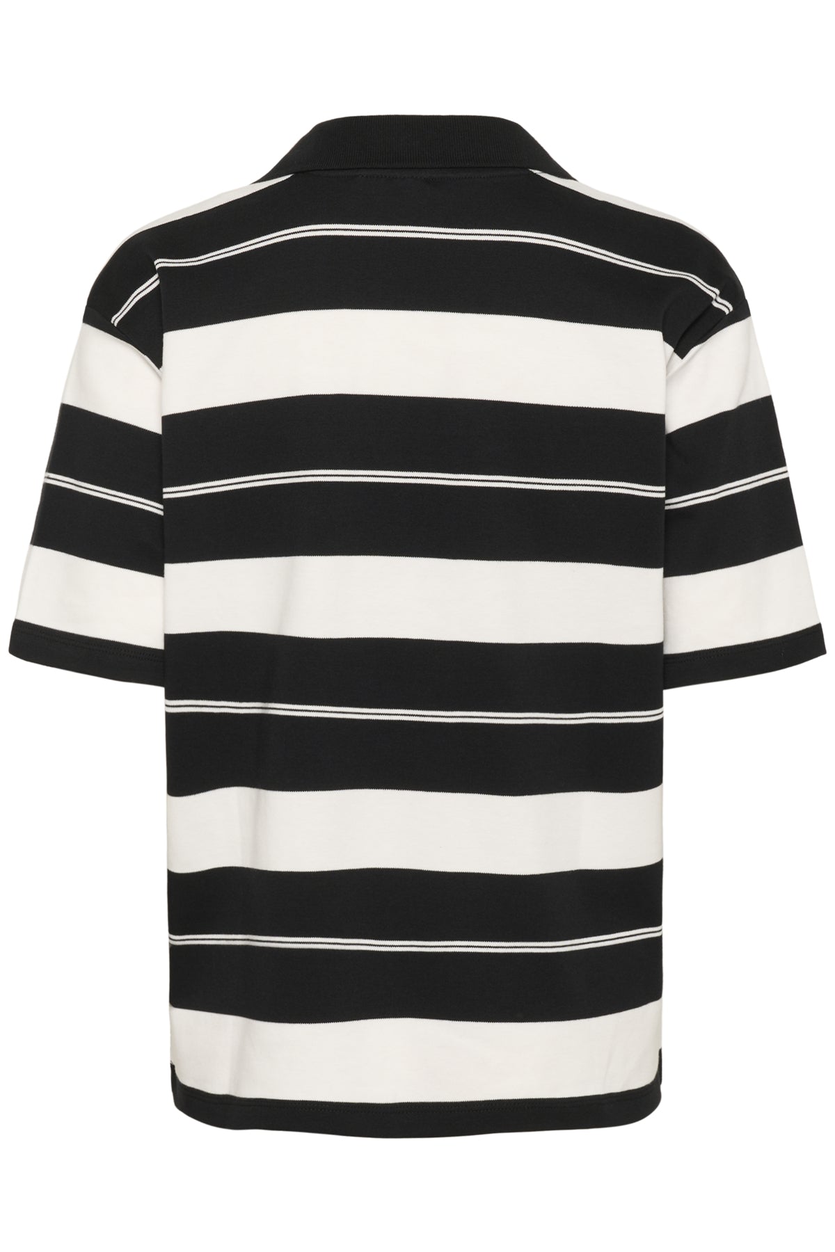 KArina Polo T-Shirt Deep Black W. Chalk Stripes - 10552466