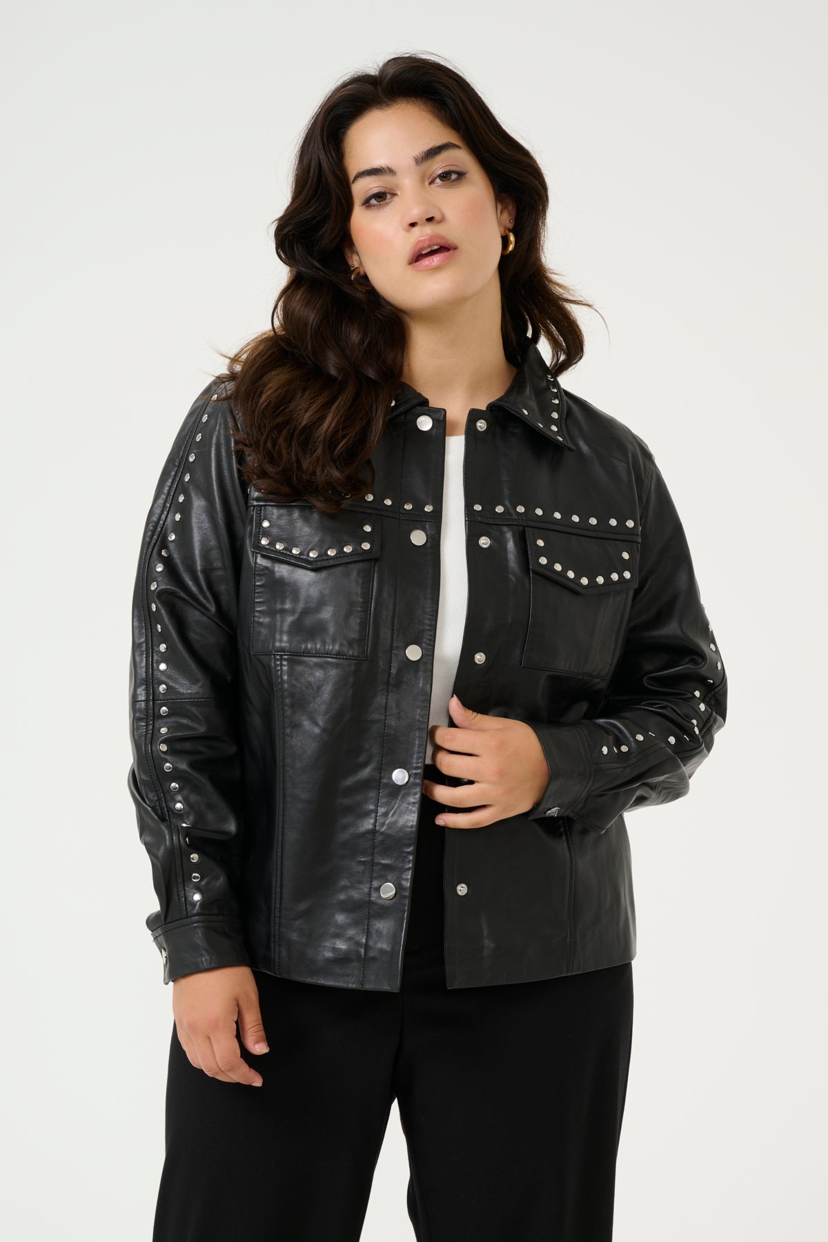 KCcassy Leather Jacket Black deep - 10583029