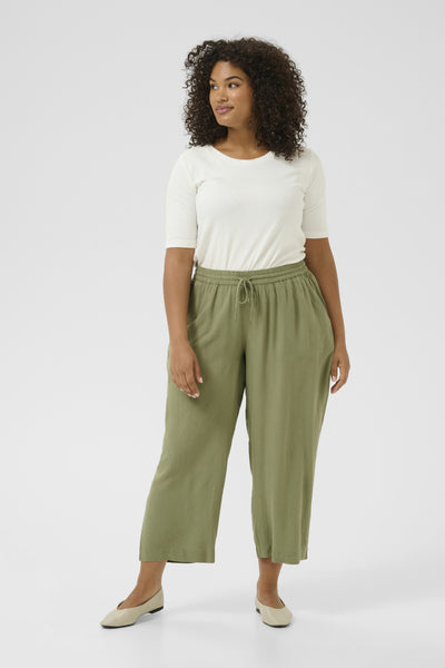 KCmille Cropped Pants Oil Green - 10583098 Thumbnail