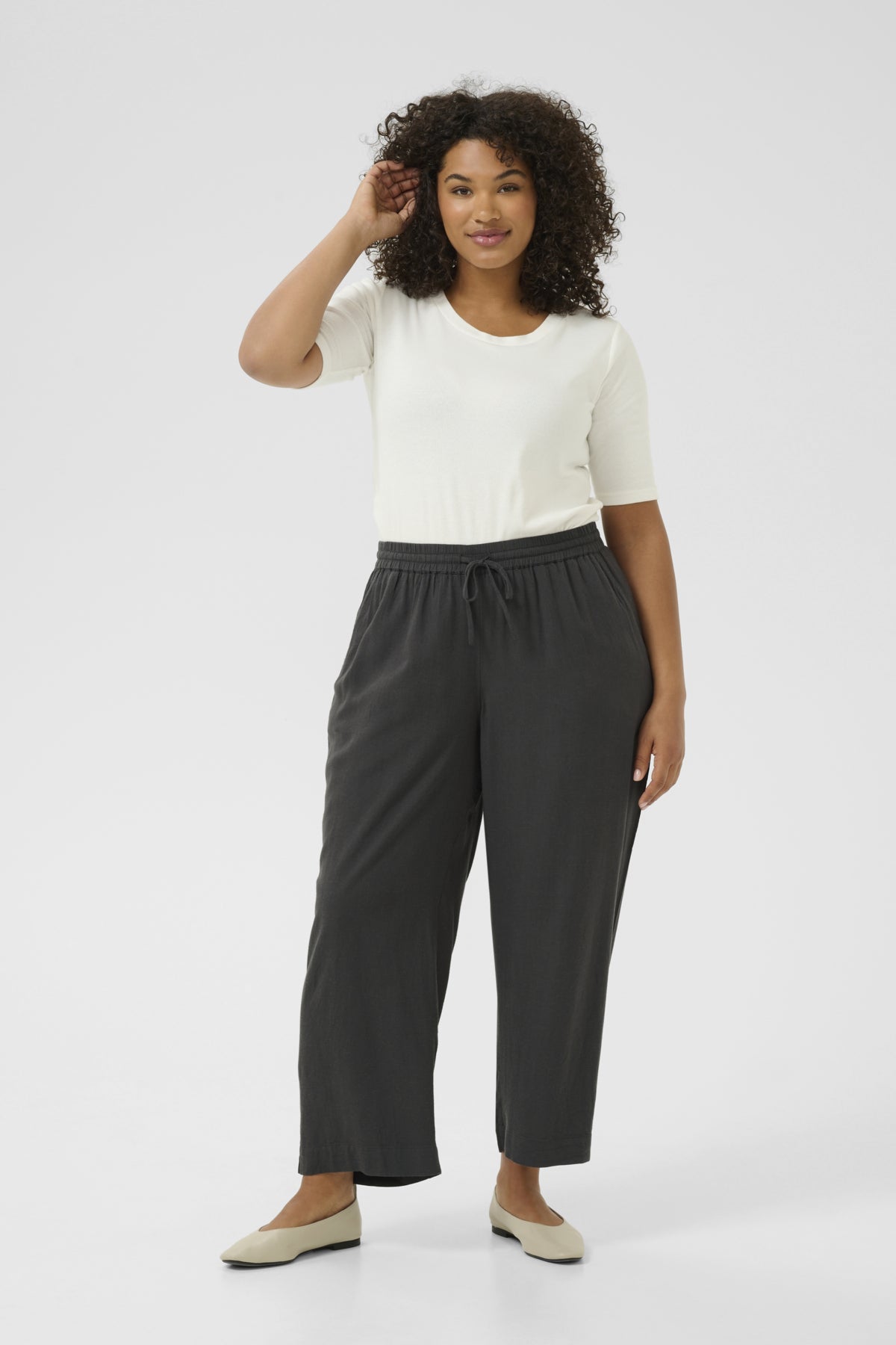 KCmille Cropped Pants Black Oyster - 10583098