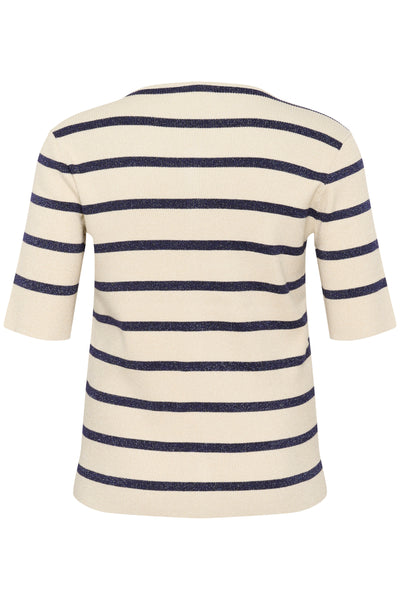 KCmorina Cardigan Silver white/ Blue stripe - 10583252 Thumbnail