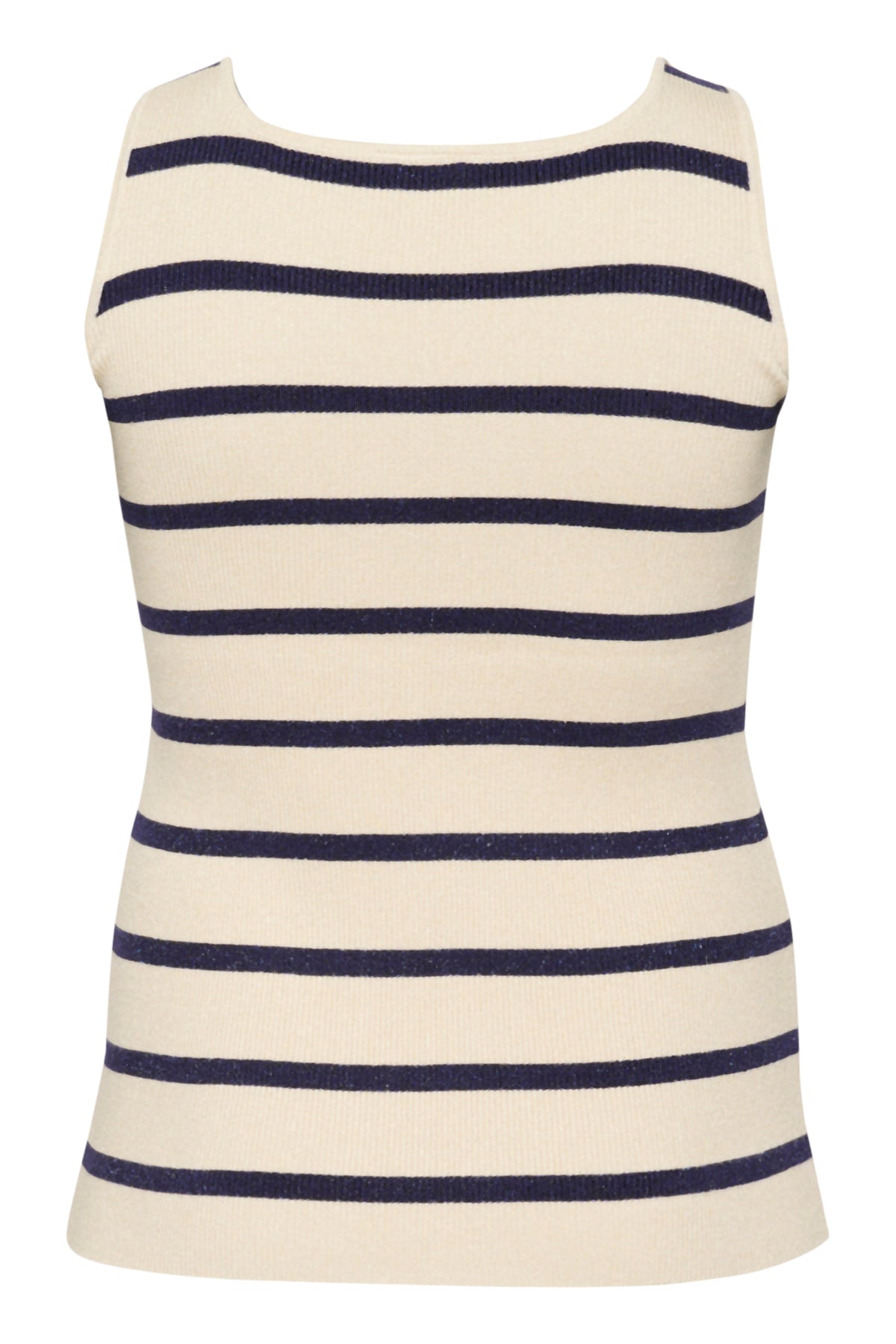 KCmorina Knit Top Silver white/ Blue stripe - 10583253