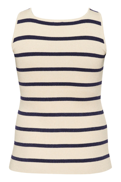 KCmorina Knit Top Silver white/ Blue stripe - 10583253 Thumbnail