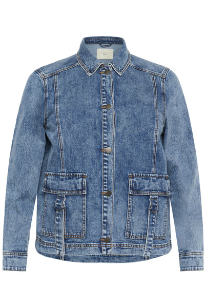 KCelona Denim Jacket Washed Medium Blue Denim - 10583400 Thumbnail