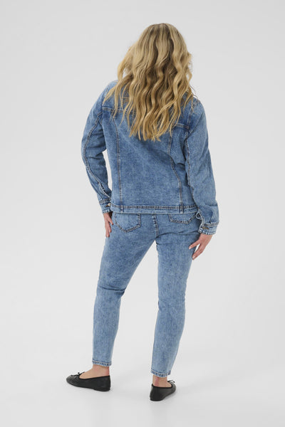 KCelona Denim Jacket Washed Medium Blue Denim - 10583400 Thumbnail