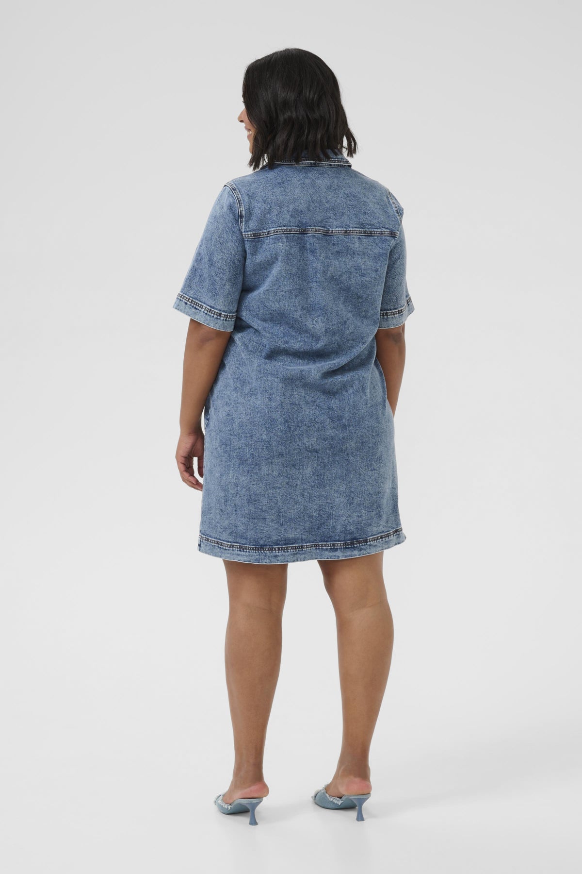 KCelona Denim Dress Washed Medium Blue Denim - 10583402