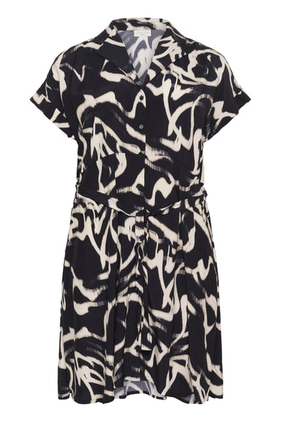 KCmaren Dress Black/Nature Organic Lines - 10583406 Thumbnail
