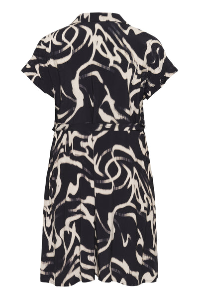 KCmaren Dress Black/Nature Organic Lines - 10583406 Thumbnail