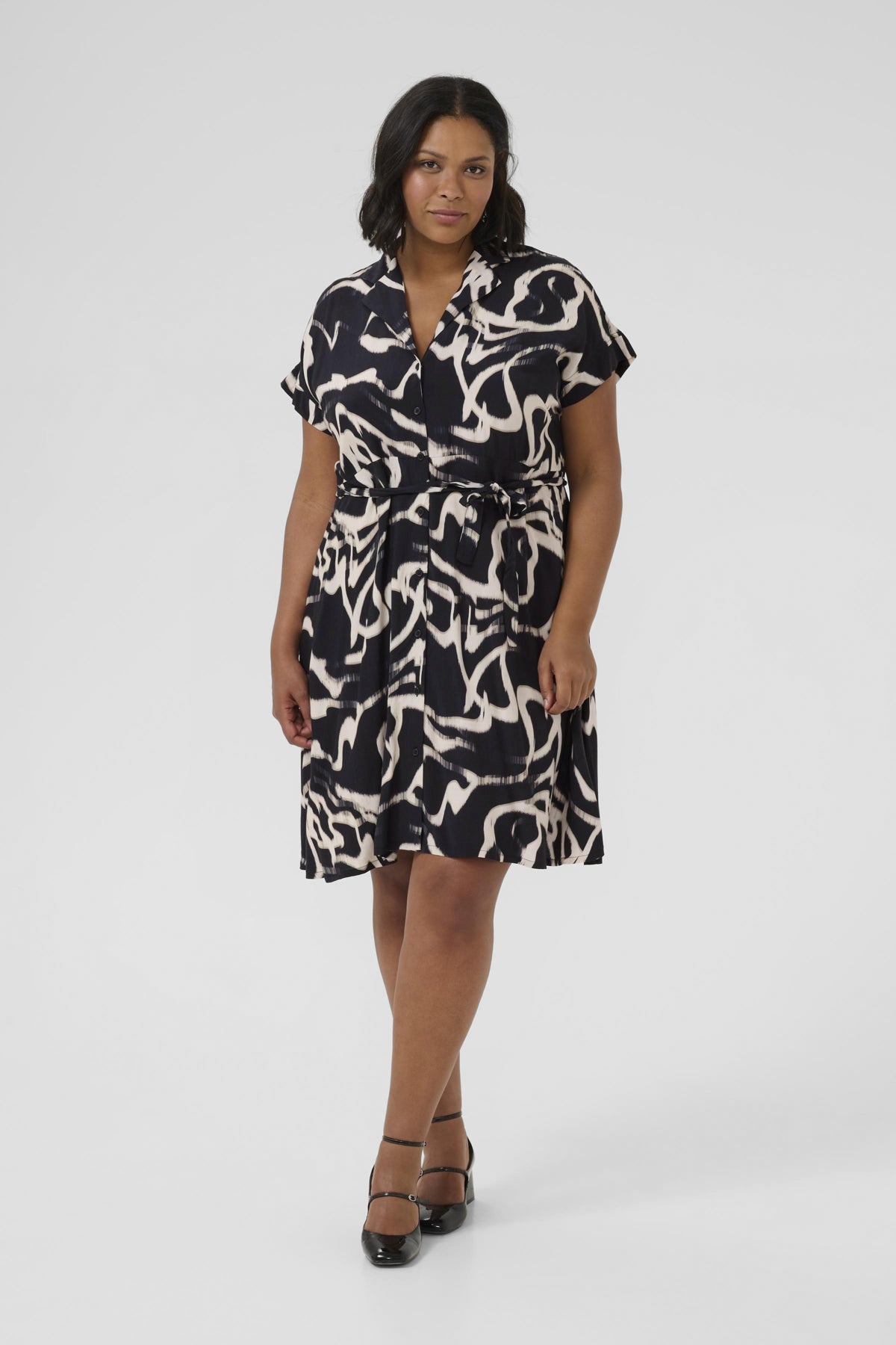 KCmaren Dress Black/Nature Organic Lines - 10583406