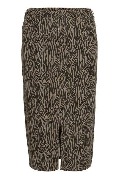 KAleonoma Denim Skirt Feather Gray / Black Animal - 10583408 Thumbnail