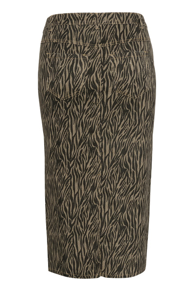 KAleonoma Denim Skirt Feather Gray / Black Animal - 10583408 Thumbnail