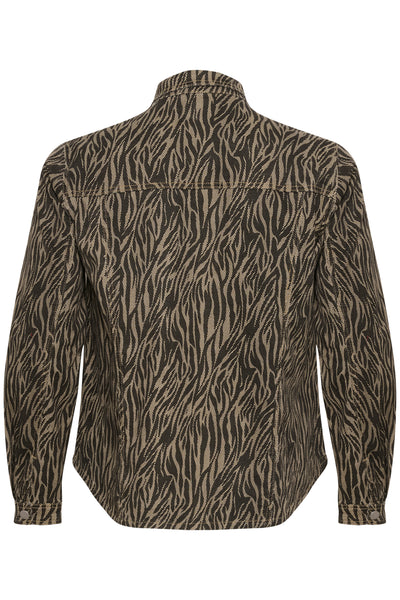 KCleonoma Denim Shirt Feather Gray / Black Animal - 10583409 Thumbnail