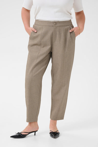 KCtilda Cropped Pants Feather Gray Melange - 10583414 Thumbnail