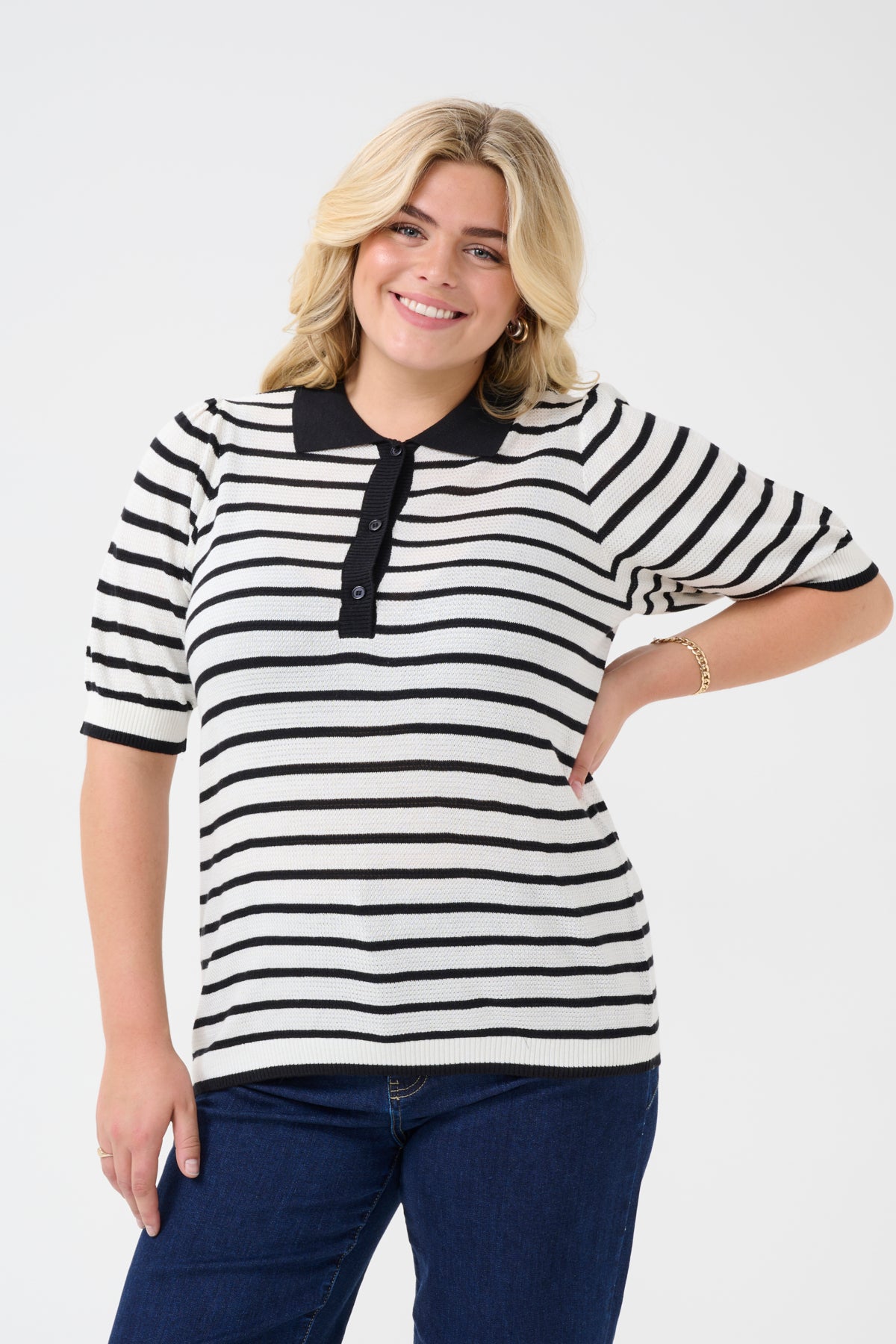 KCamana Pullover Chalk/Black Stripe - 10583416