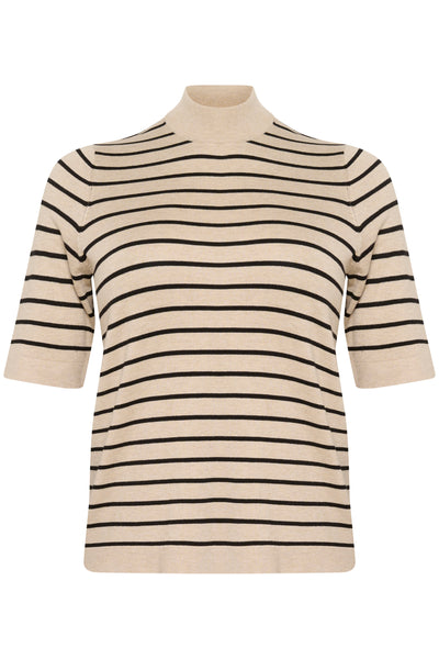 KClizzy Striped Turtleneck Feather Gray / Black Stripe - 10583484 Thumbnail