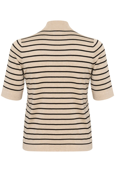 KClizzy Striped Turtleneck Feather Gray / Black Stripe - 10583484 Thumbnail
