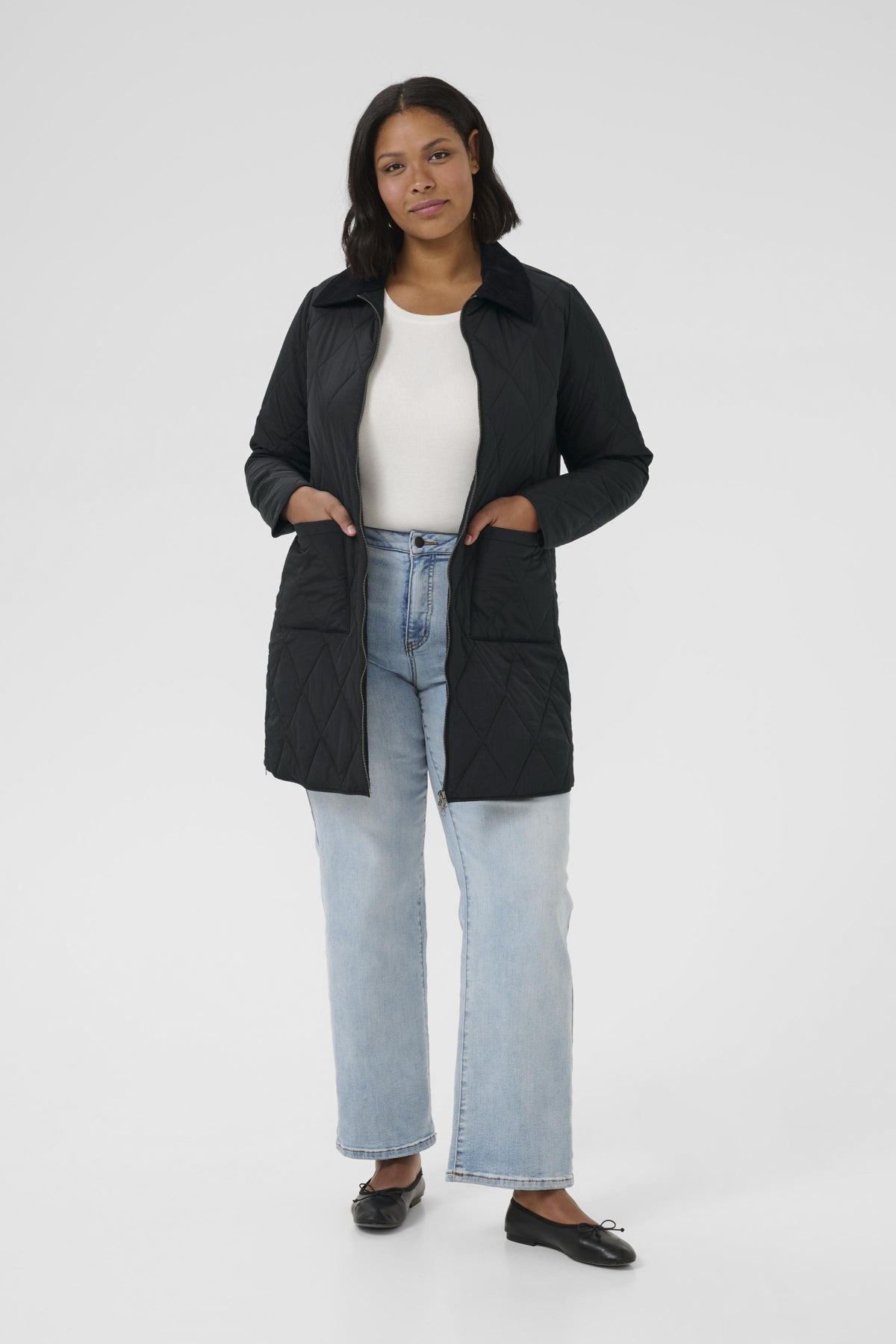 KCnelli Long Jacket Black deep