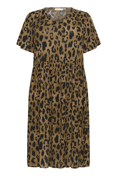 KCmolly Ami Dress Brown Leopard Print - 10583503 Thumbnail