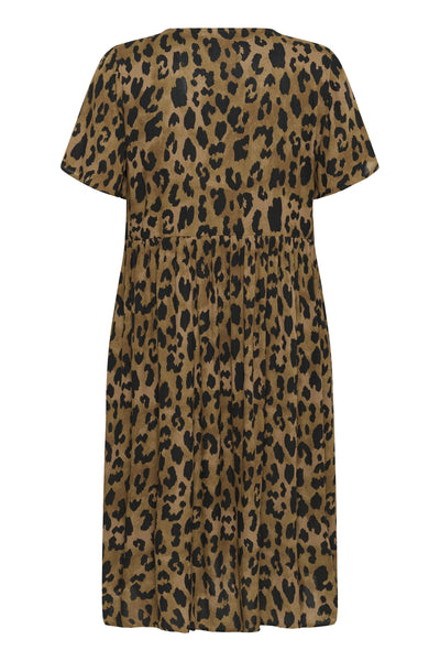 KCmolly Ami Dress Brown Leopard Print - 10583503 Thumbnail